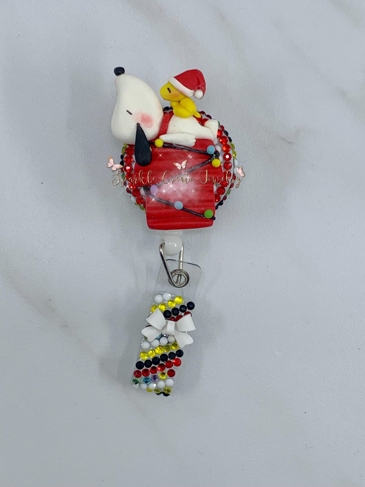 Christmas Dog & Friend Clay Badge Reel – Sparkle Create Shop