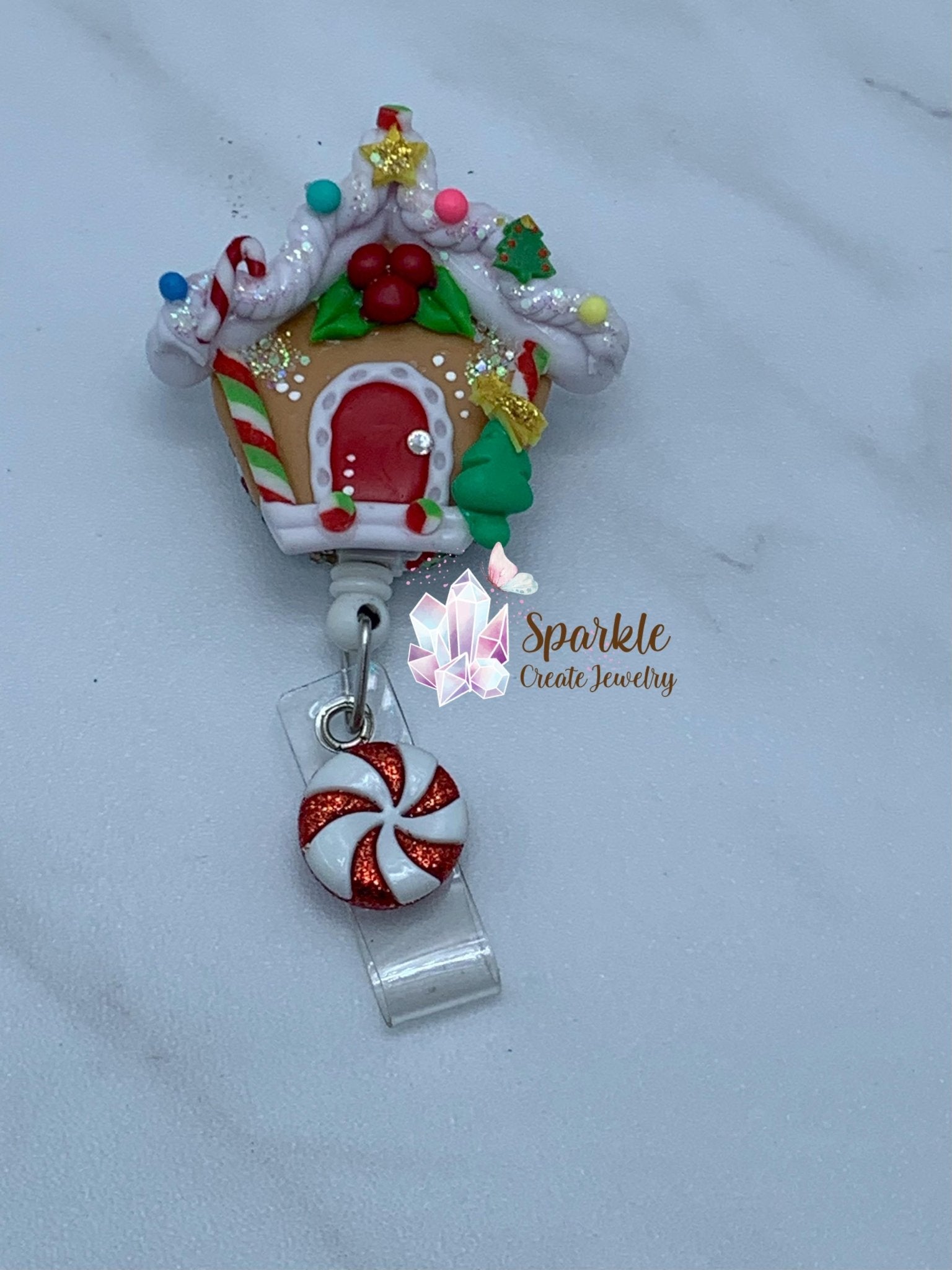 Gingerbread House Clay Badge Reel – Sparkle Create Shop
