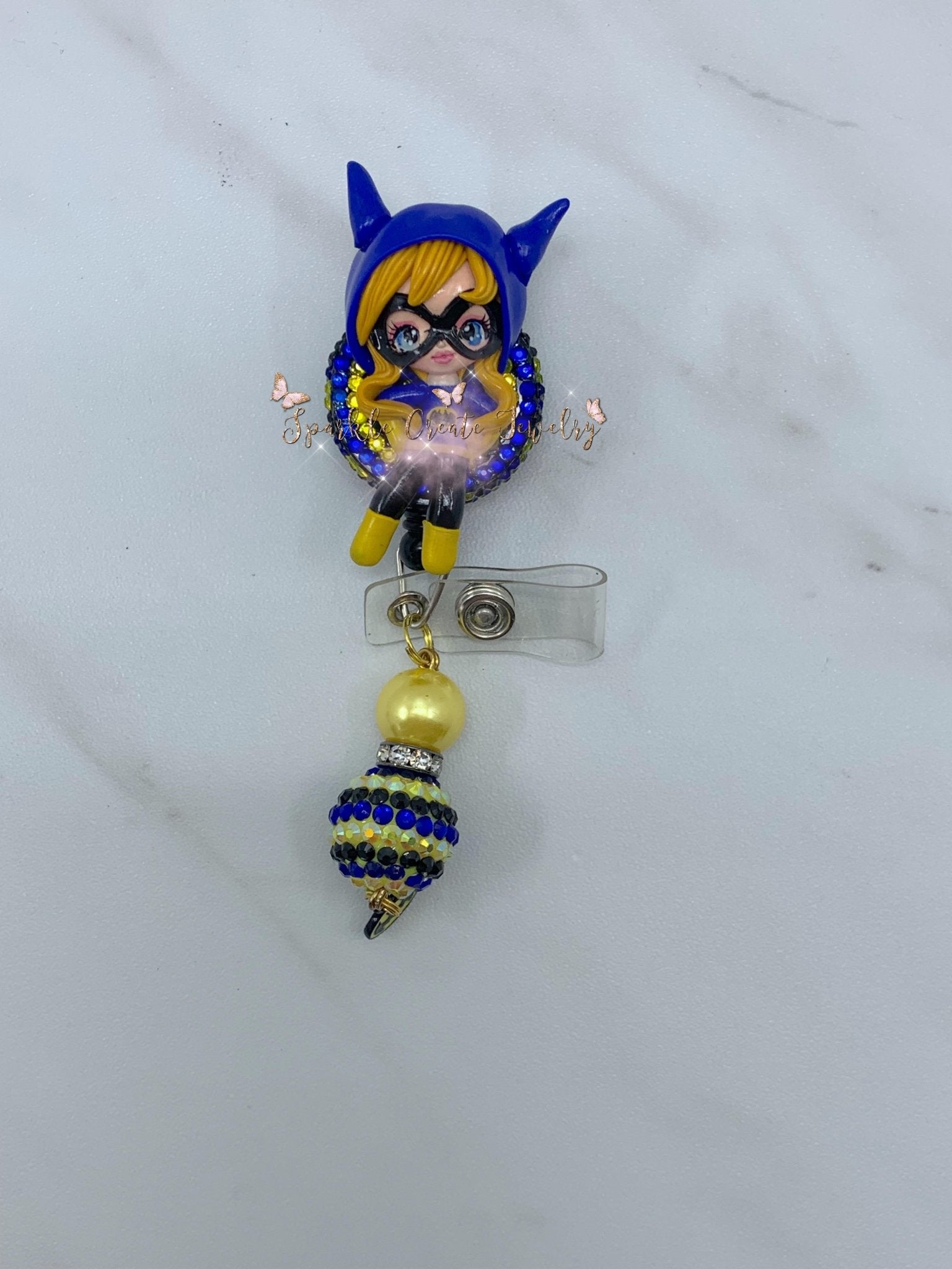 Bat Girl Hero Clay Badge Reel – Sparkle Create Shop