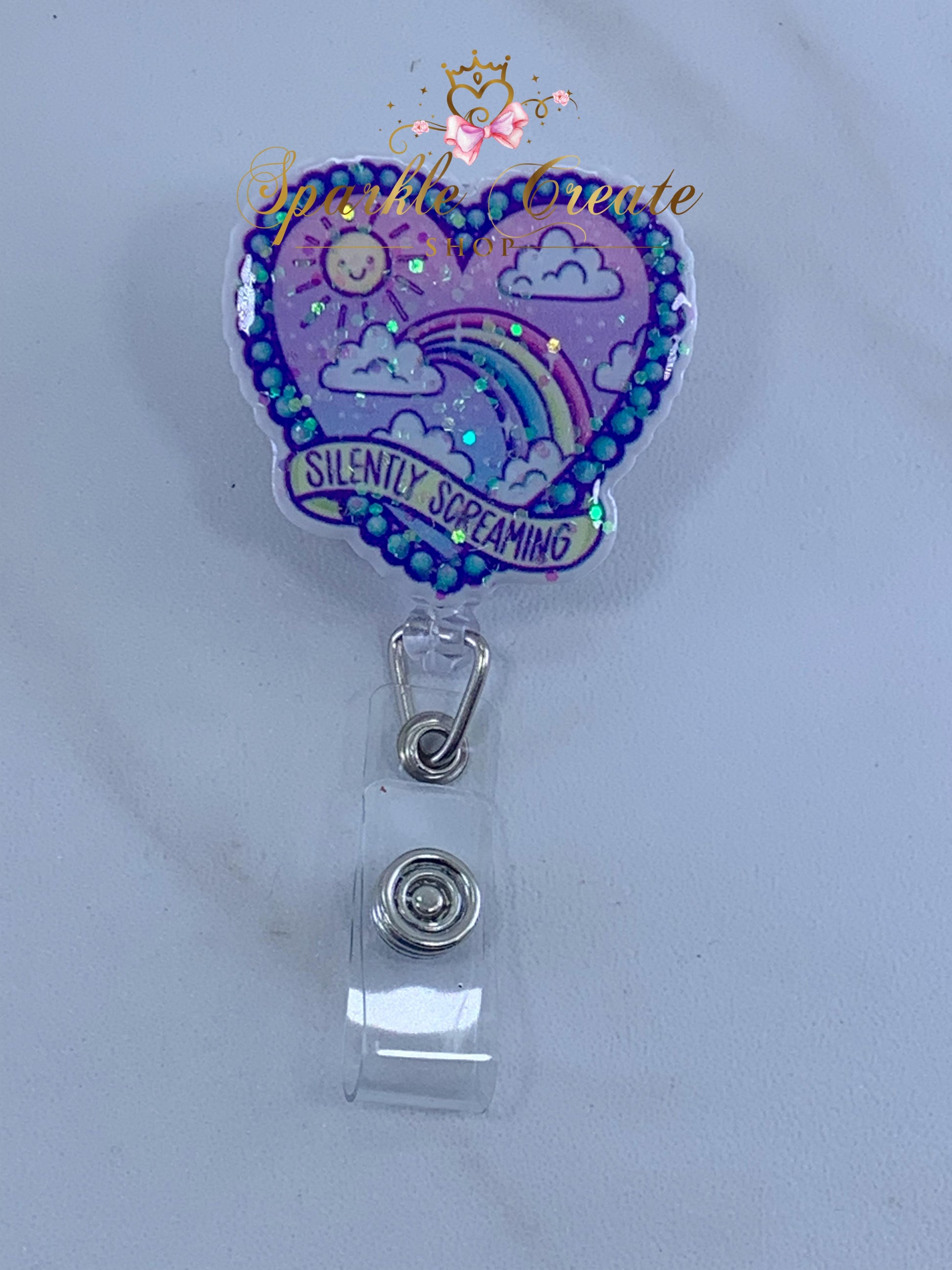 Kawaii Screaming Heart Badge Reel – Sparkle Create Shop