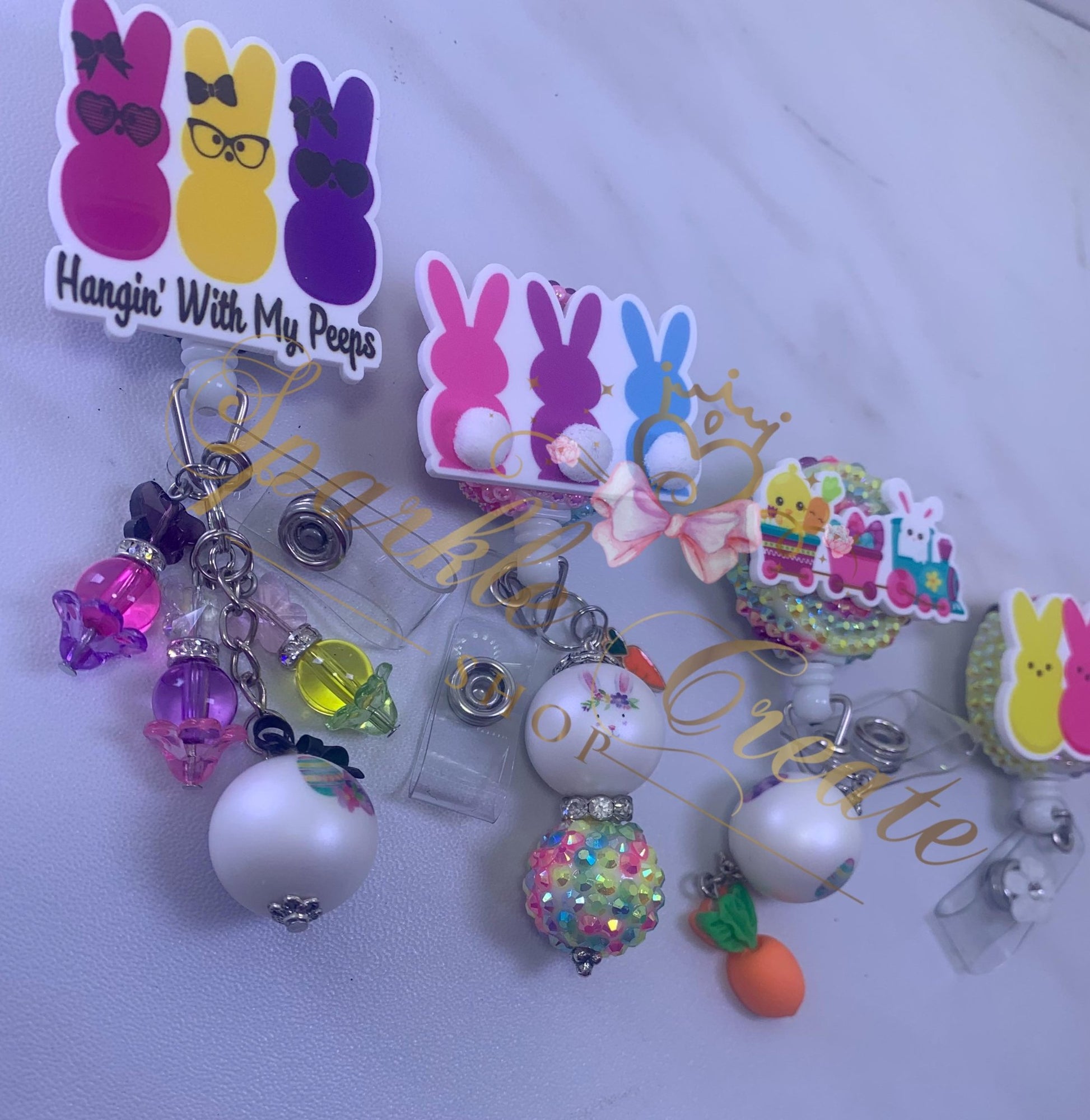 Marshmallow Peeps & Bunny Badge Reel – Sparkle Create Shop