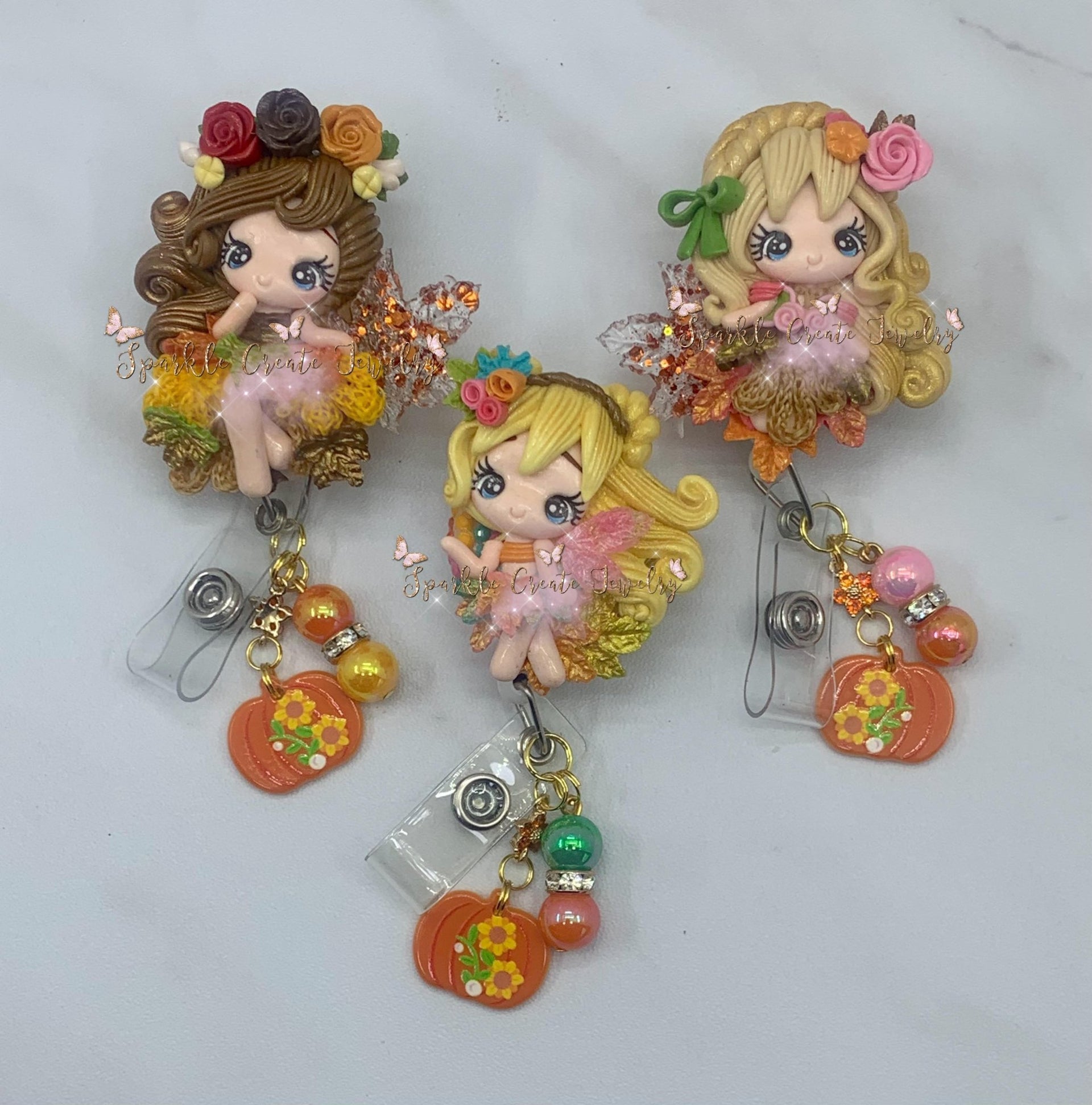 Autumn Fairy Clay Badge Reel – Sparkle Create Shop
